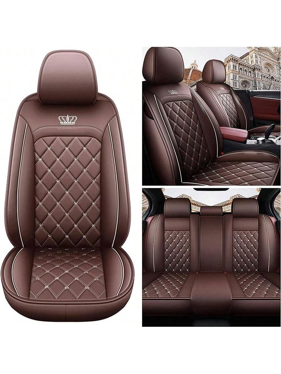 Leather Car Seat Covers Full Set Universal - Чехлы для автомобильных сидений из искусственной