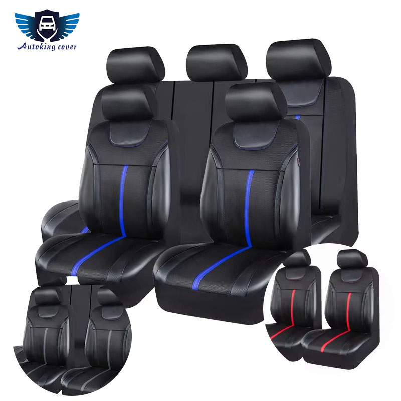Leather Car Seat Covers Full Set Universal - AUTOKING Универсальный комплект чехлов для автомобильных
