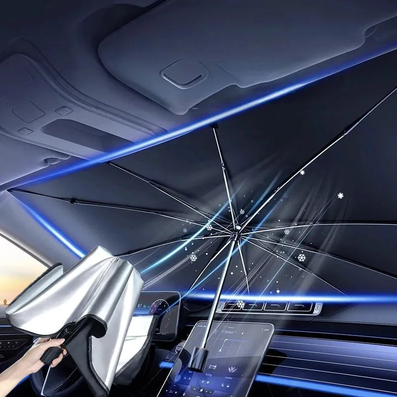Car Sunshade Windshield Umbrella Foldable - Солнцезащитный зонт для автомобиля, складной, для