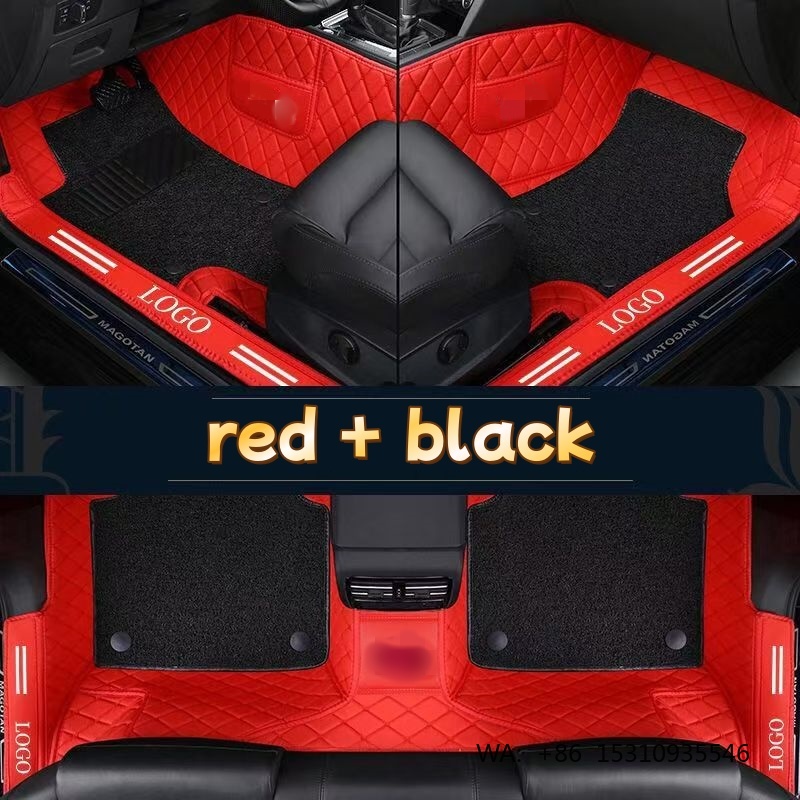 Car Floor Mats Universal Waterproof Leather - Роскошные водонепроницаемые автомобильные коврики из ПВХ-кожи