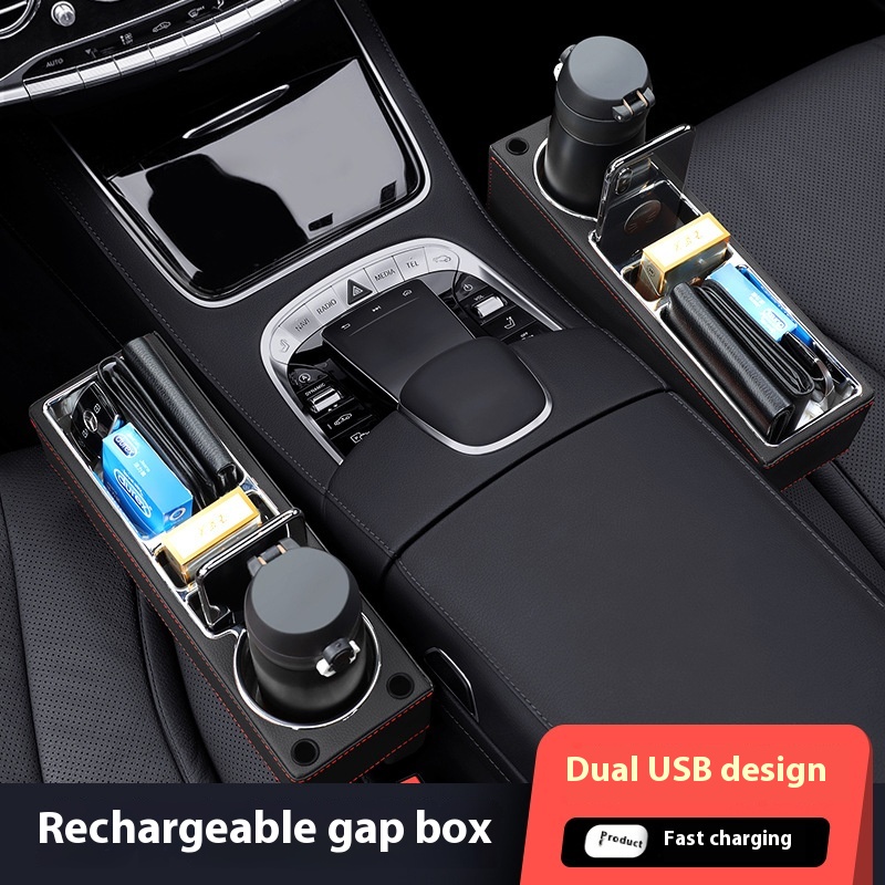 Seat Gap Filler Organizer With Usb Charger - Автомобильный Органайзер с держателем для чашки,