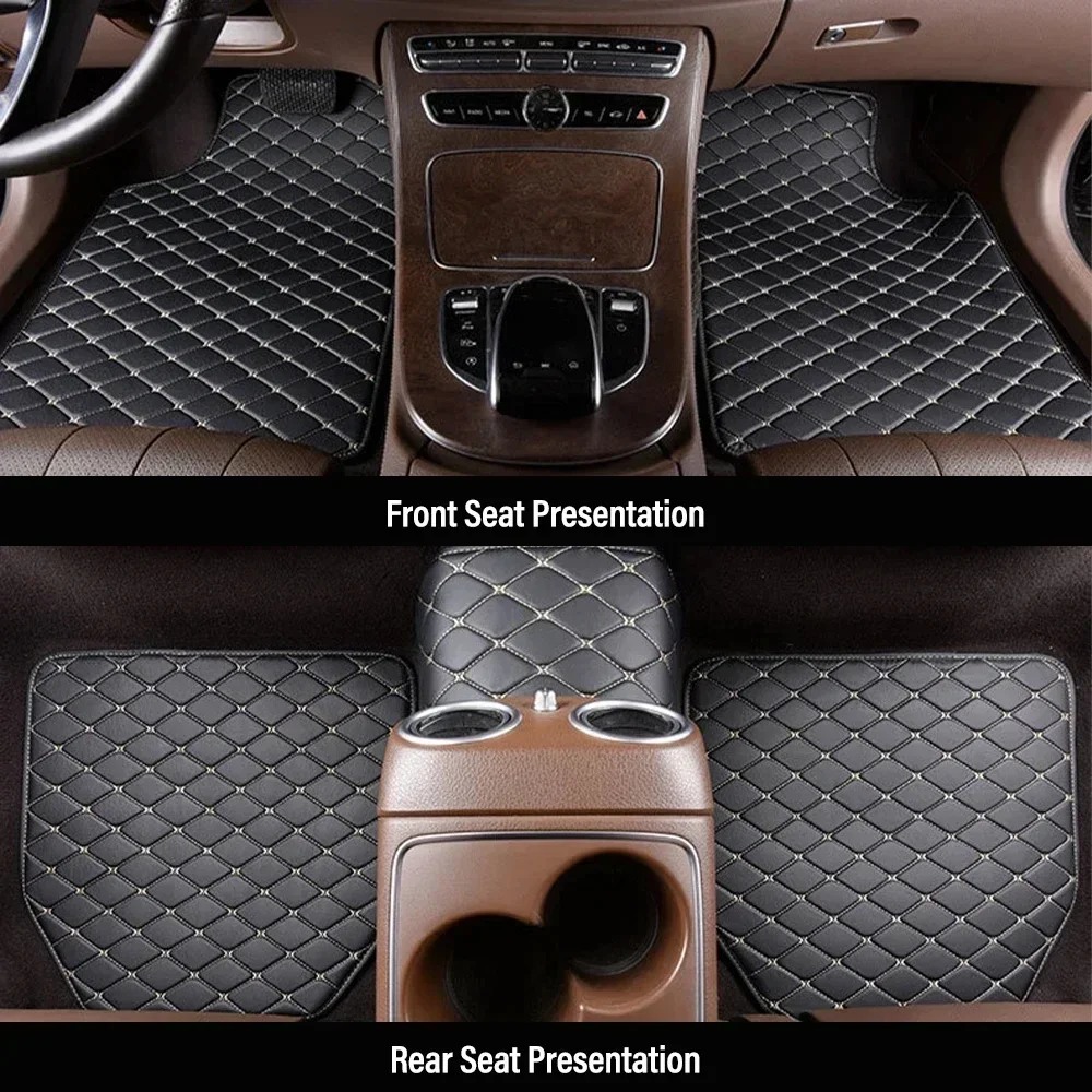 Car Floor Mats Universal Waterproof Leather - Автомобильные коврики 4 шт., универсальные, из