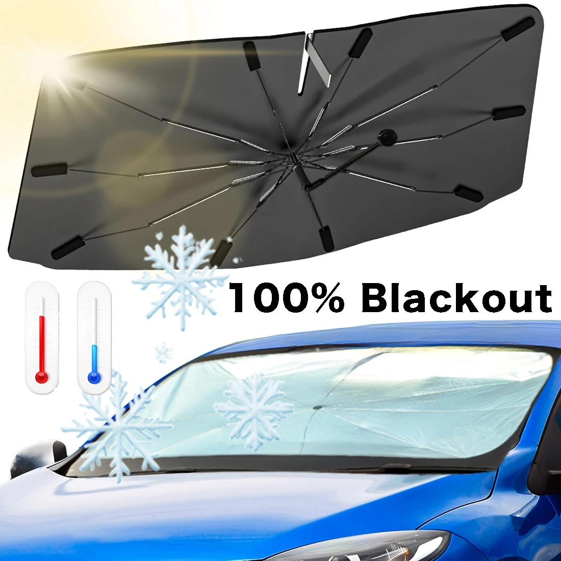 Car Sunshade Windshield Umbrella Foldable - Многофункциональный удобный складной солнцезащитный экран для