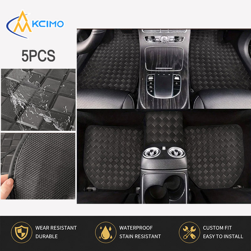 Car Floor Mats Universal Waterproof Leather - 5 шт. автомобильных ковриков из ПВХ-кожи