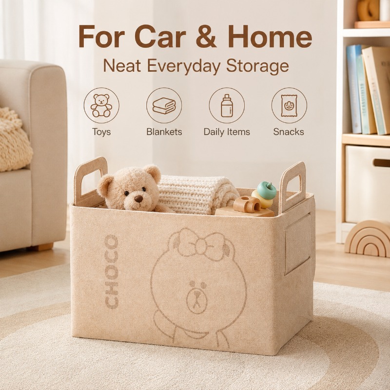 Car Trunk Organizer Foldable Storage Box - 20-литровый большой органайзер из фетра в