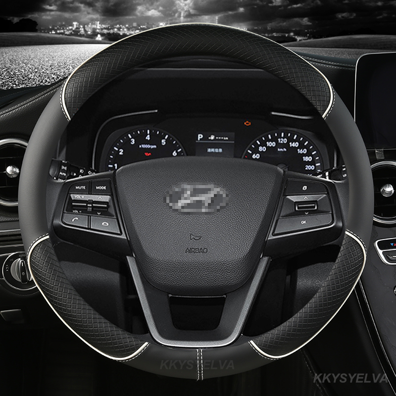 Car Steering Wheel Cover Anti Slip Breathable - Кожаный чехол на руль автомобиля из
