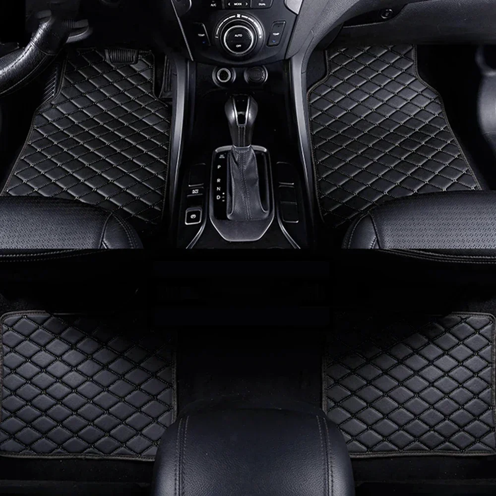 Car Floor Mats Universal Waterproof Leather - Автомобильные коврики 4 шт., универсальные, из