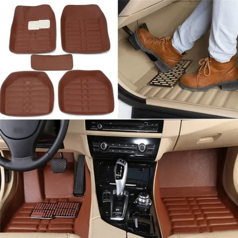 Car Floor Mats Universal Waterproof Leather - НОВЫЕ роскошные кожаные автомобильные коврики для