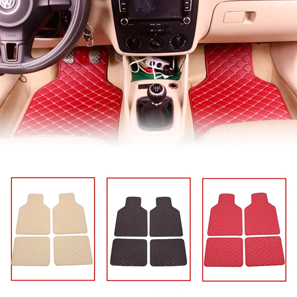 Car Floor Mats Universal Waterproof Leather - Автомобильные коврики 4 шт. Универсальные из