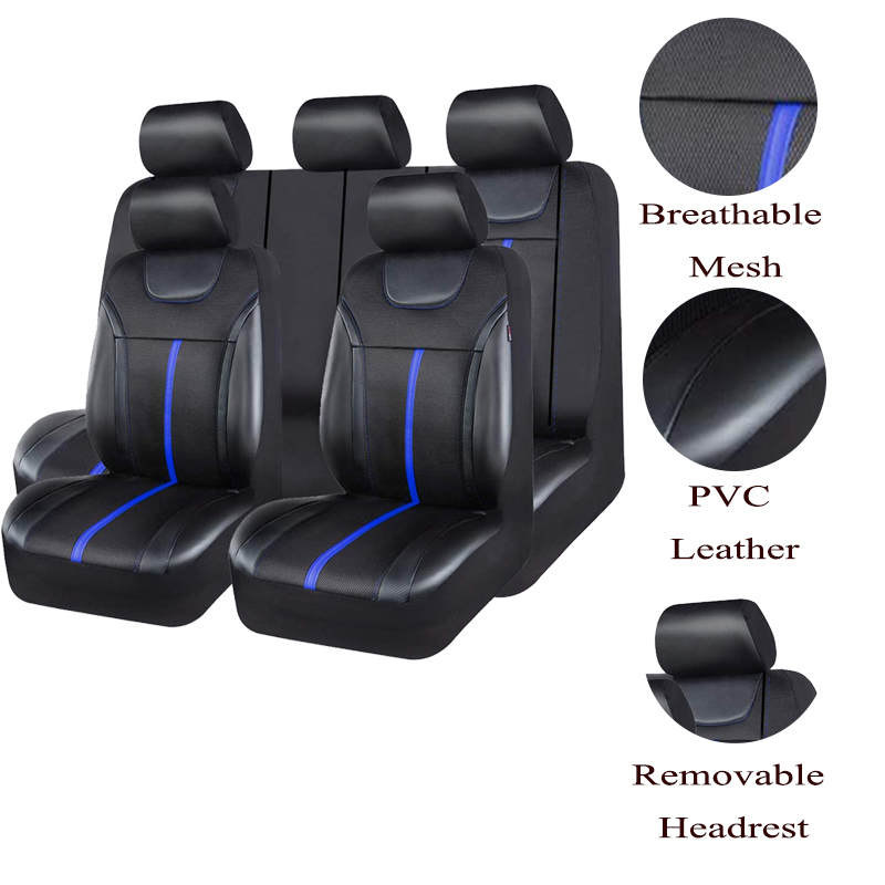 AUTOKING Универсальный комплек – обзор и цена Leather Car Seat Covers Full Set Universal