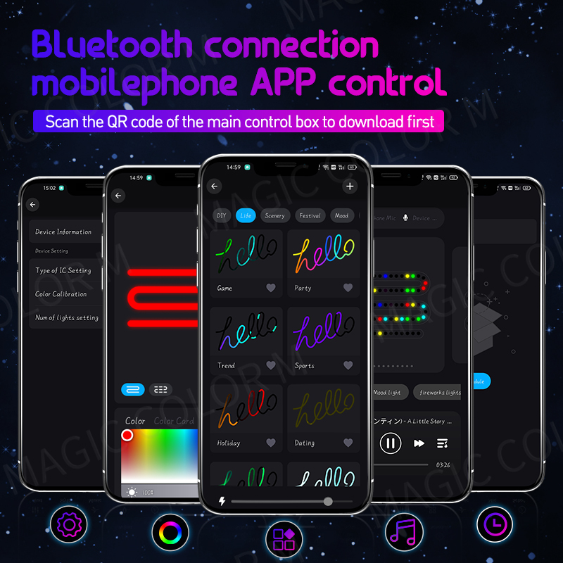 Vegetting 140 см автомобильное – обзор и цена Led Ambient Interior Car Lights App Control
