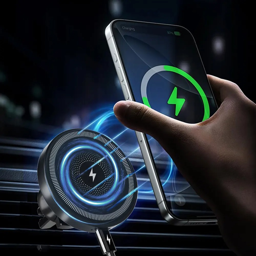 Магнитный беспроводной автомоб – обзор и цена Wireless Car Charger Mount Fast Charging