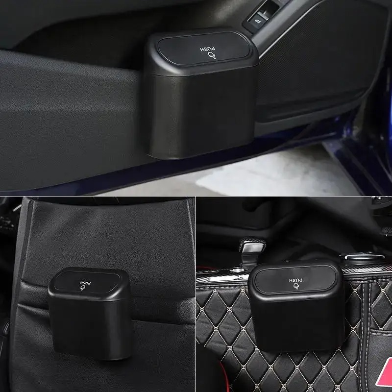 Мини-мусорка для автомобиля с  – обзор и цена Waterproof Car Trash Can With Lid