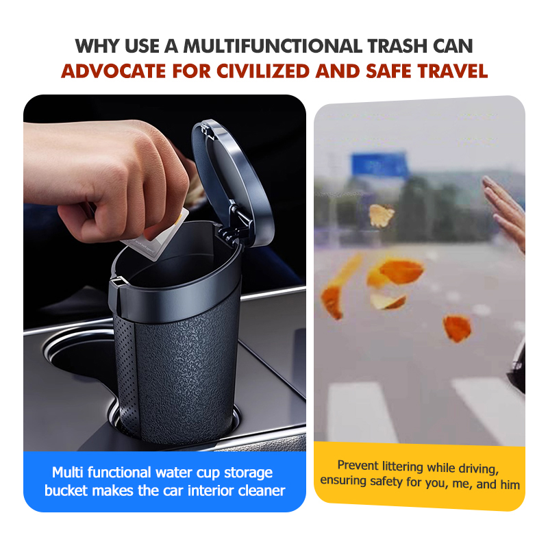 Автомобильный мусорный бак из  – обзор и цена Waterproof Car Trash Can With Lid
