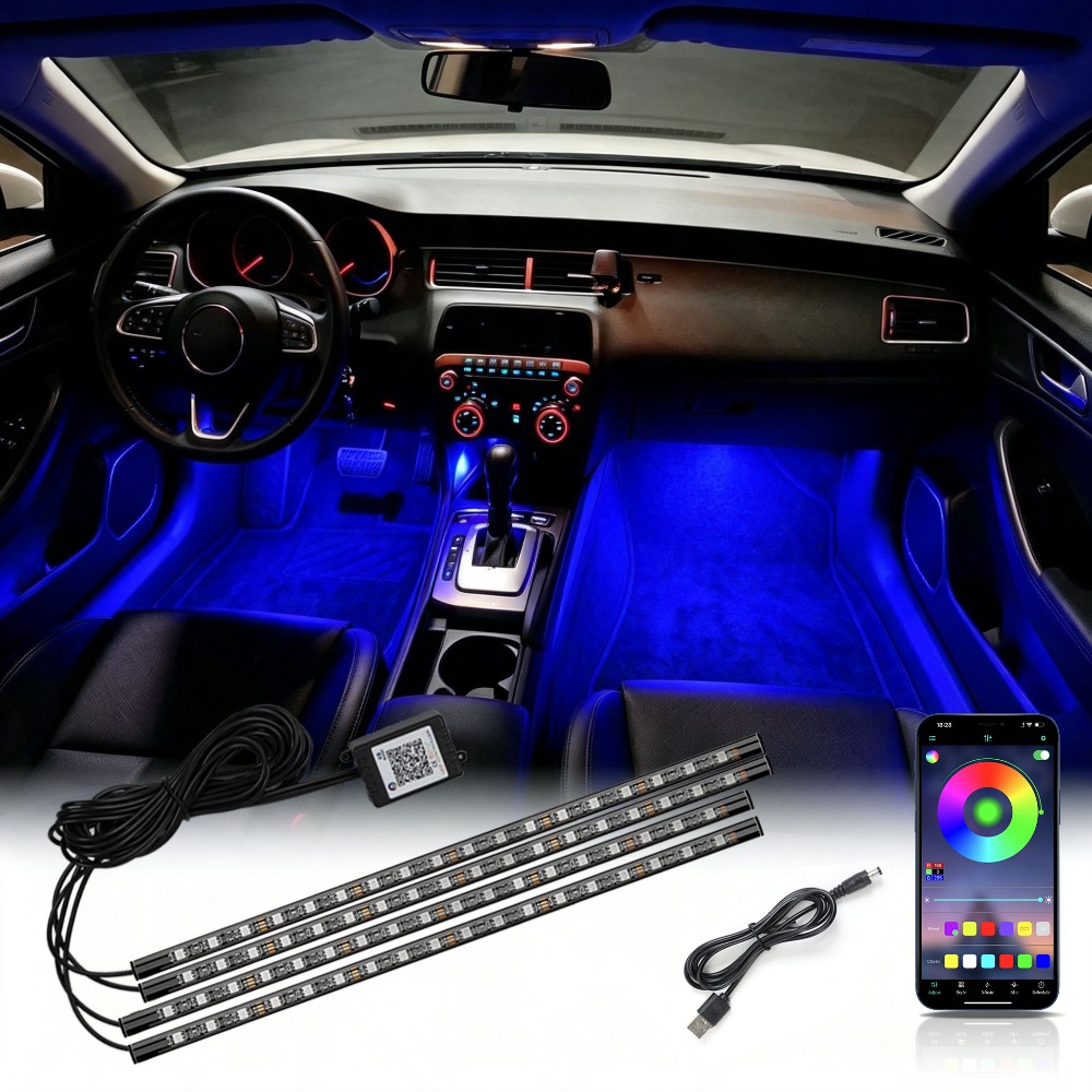 Многорежимная RGB-подсветка дл – обзор и цена Led Ambient Interior Car Lights App Control