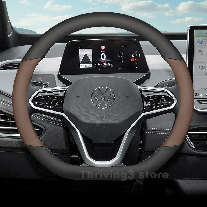 Кожаный чехол на руль автомоби – обзор и цена Car Steering Wheel Cover Anti Slip Breathable