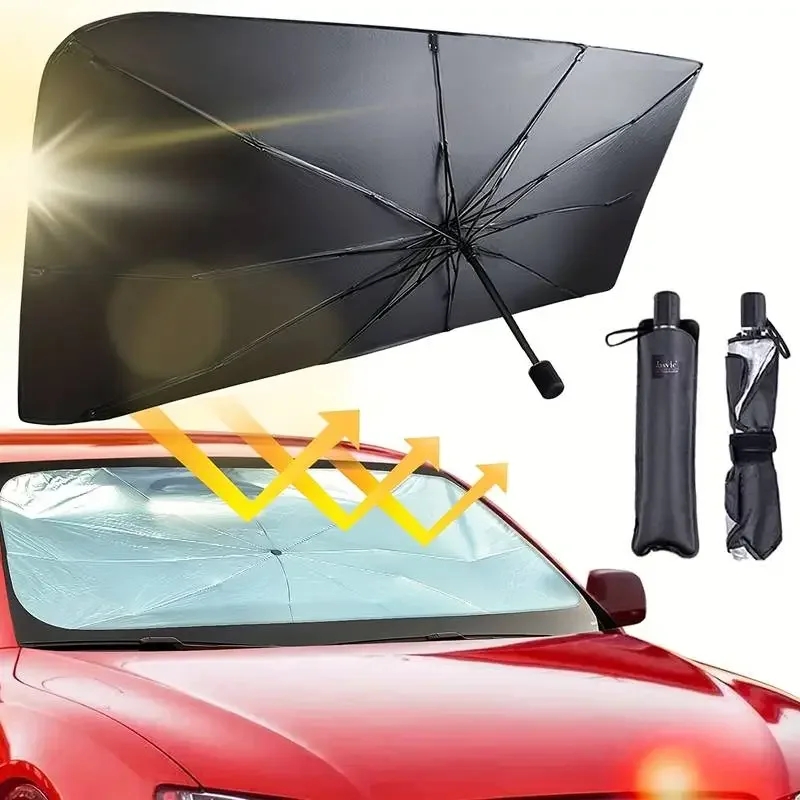 Солнцезащитный зонт-шторка для – обзор и цена Car Sunshade Windshield Umbrella Foldable