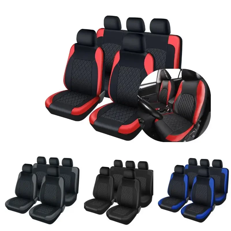 Универсальные чехлы для автомо – обзор и цена Leather Car Seat Covers Full Set Universal