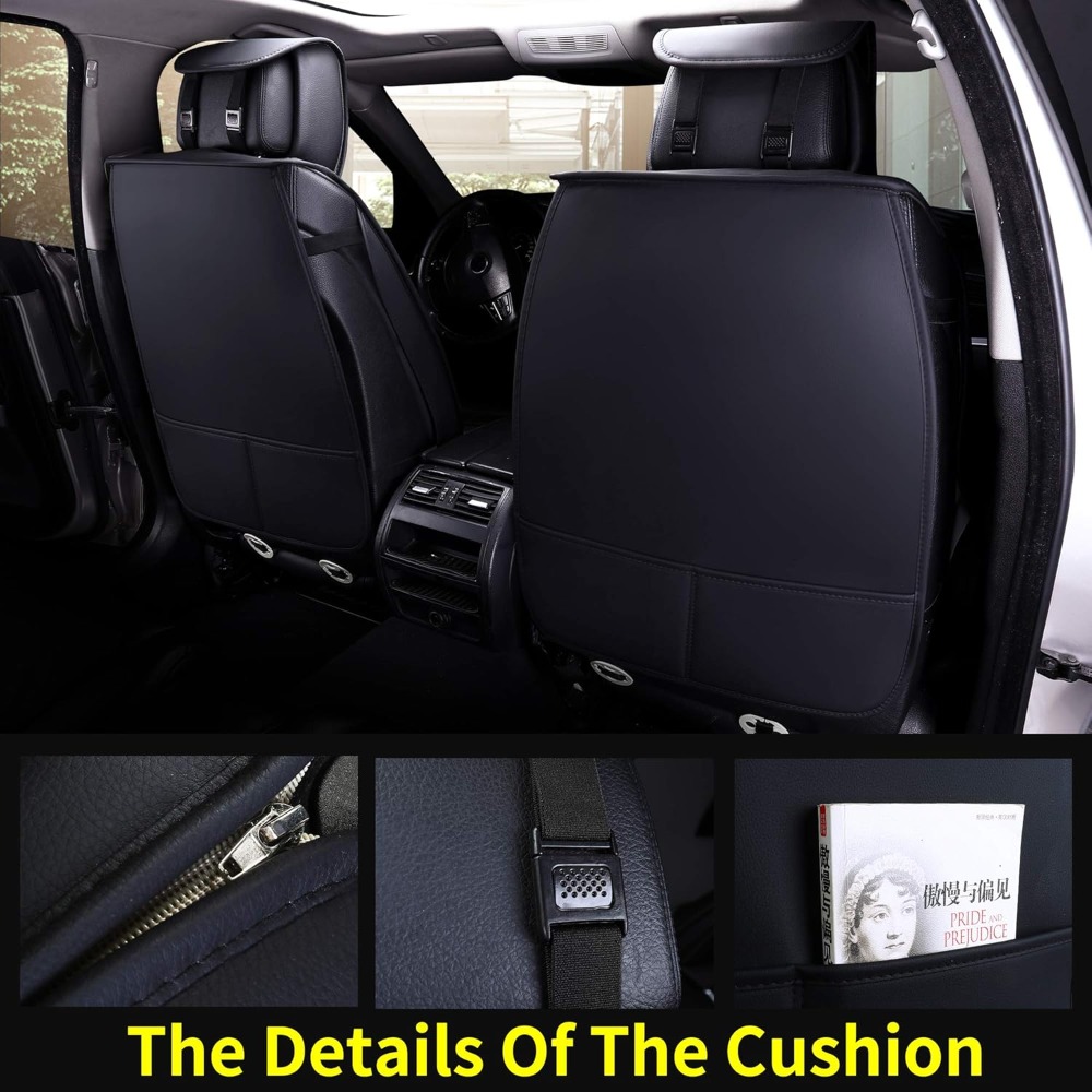 5 шт., чехлы на автомобильные  – обзор и цена Leather Car Seat Covers Full Set Universal