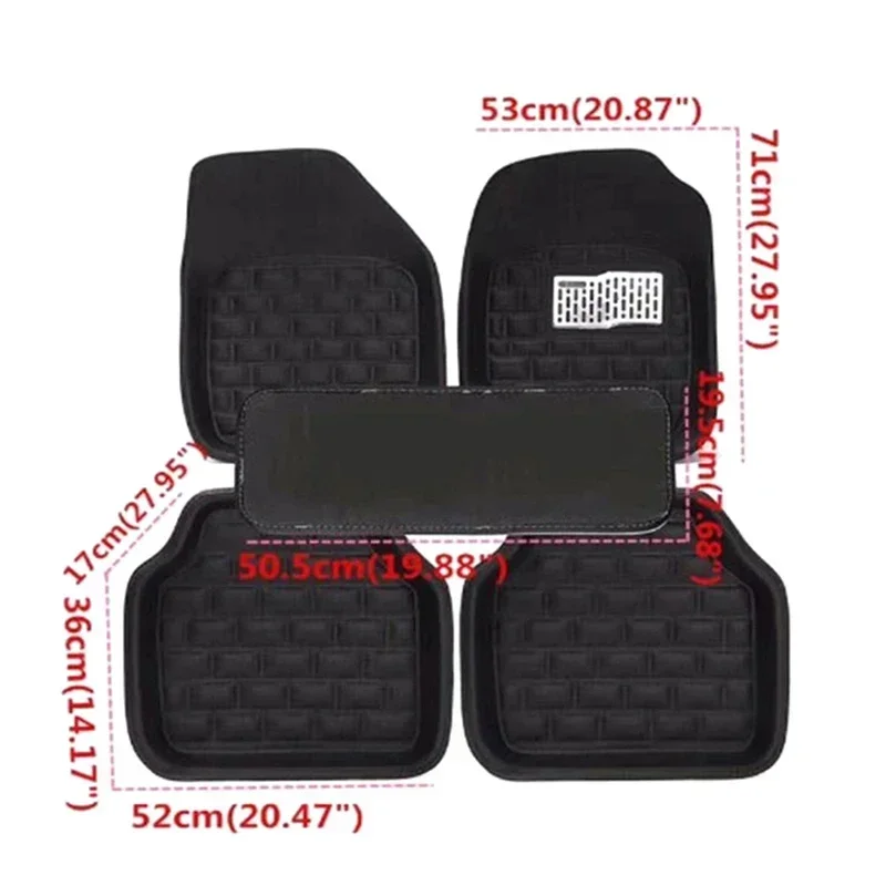 5 шт., легко чистящиеся водоне – обзор и цена Car Floor Mats Universal Waterproof Leather