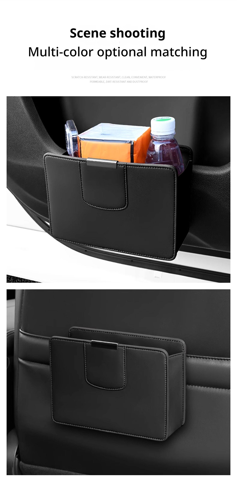 Подвесной кожаный мусорный меш – обзор и цена Waterproof Car Trash Can With Lid