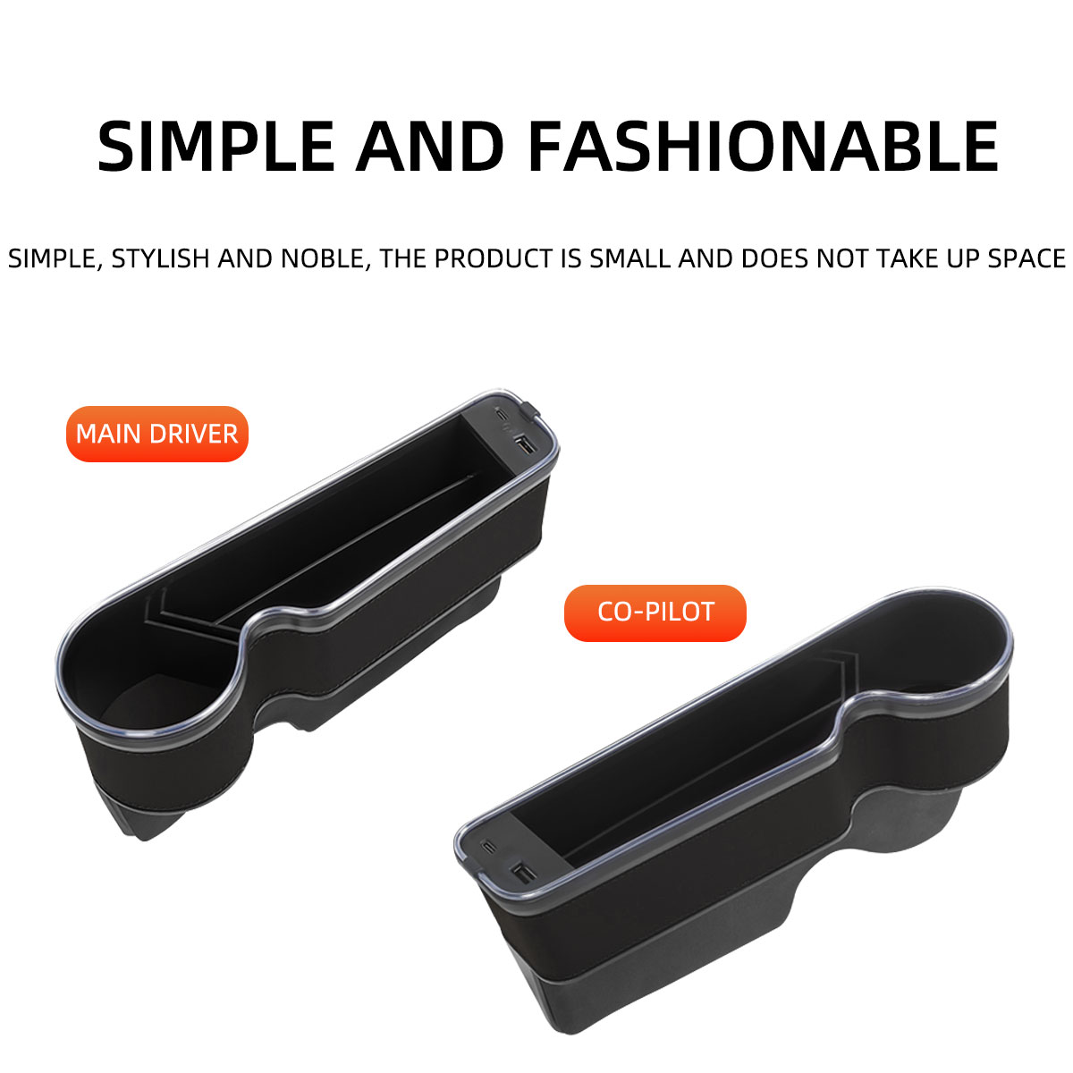 Органайзер-вставка для зазора  – обзор и цена Seat Gap Filler Organizer With Usb Charger