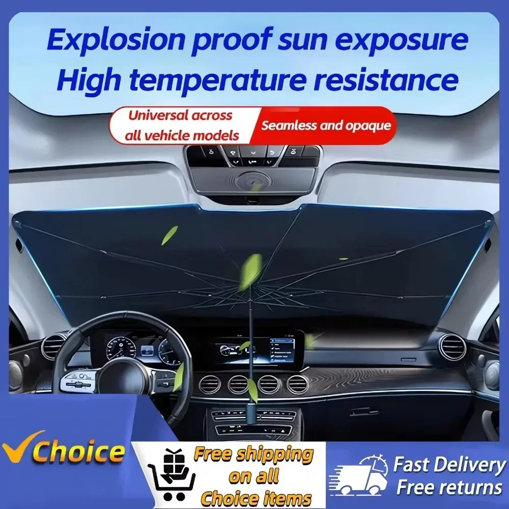 Солнцезащитный зонт для автомо – обзор и цена Car Sunshade Windshield Umbrella Foldable