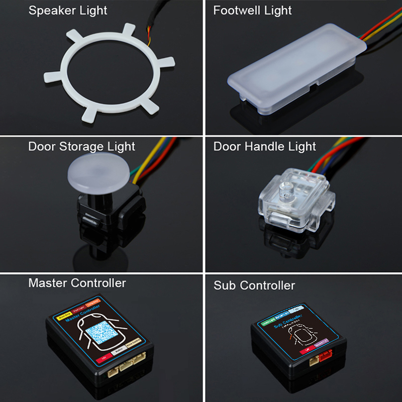 22 в 1 Dream Color RGB динамич – обзор и цена Led Ambient Interior Car Lights App Control