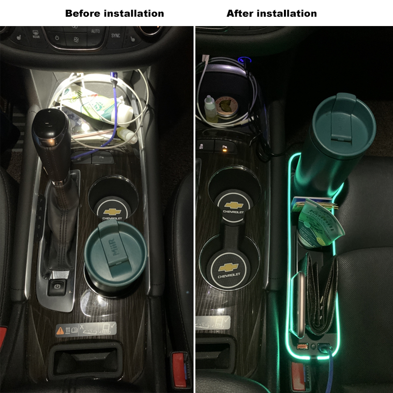 Светодиодный ящик для хранения – обзор и цена Seat Gap Filler Organizer With Usb Charger
