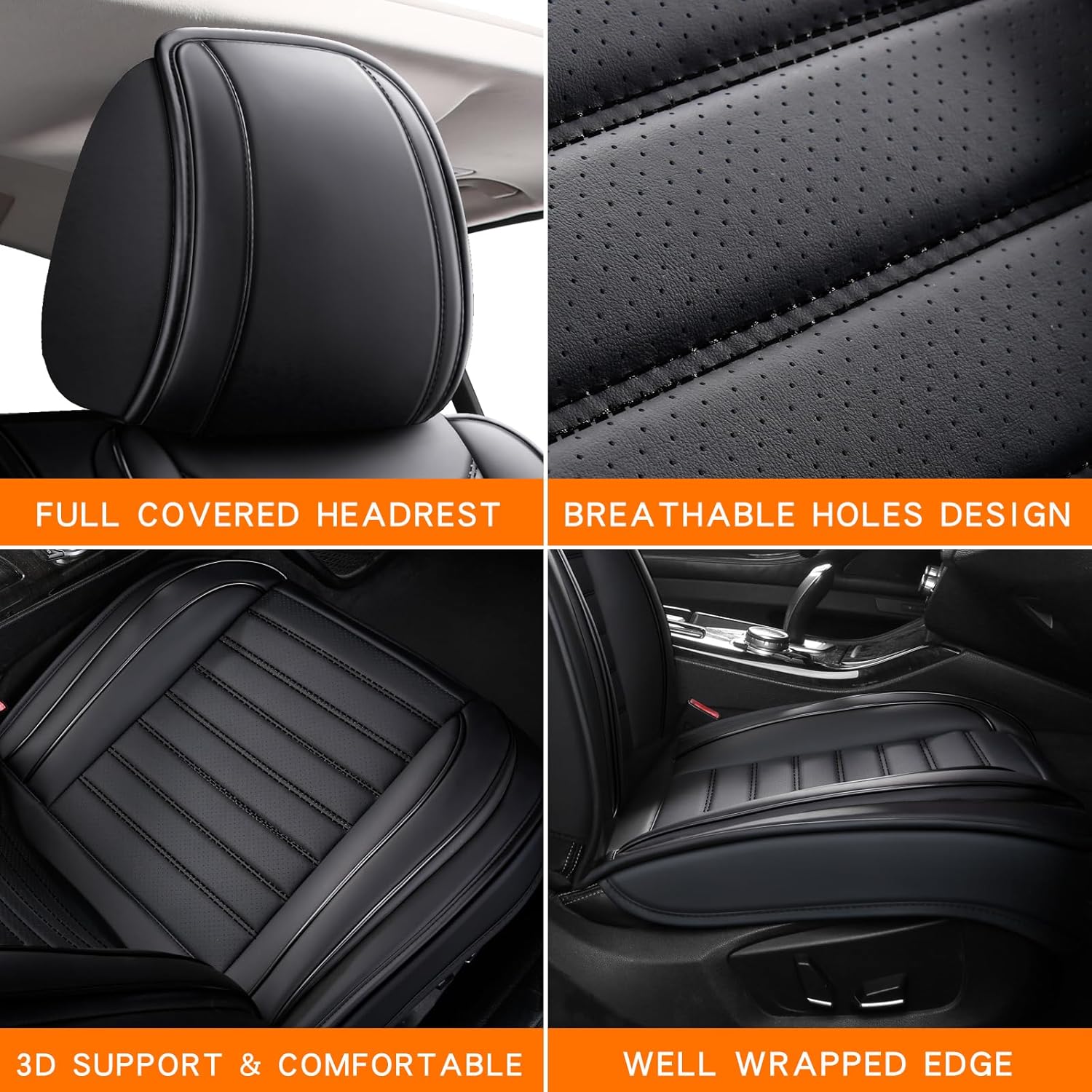 Комплект из 5 чехлов для автом – обзор и цена Leather Car Seat Covers Full Set Universal