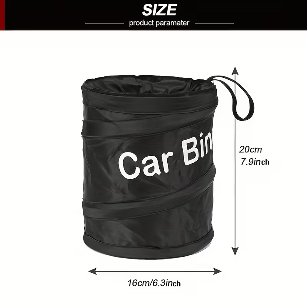 Мини-черный складной всплывающ – обзор и цена Waterproof Car Trash Can With Lid