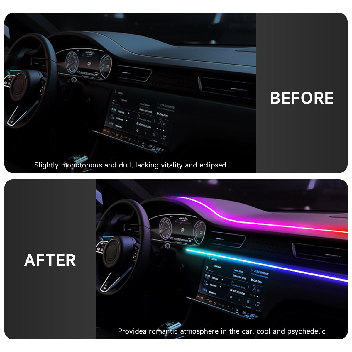 Автомобильный светодиодный окр – обзор и цена Led Ambient Interior Car Lights App Control