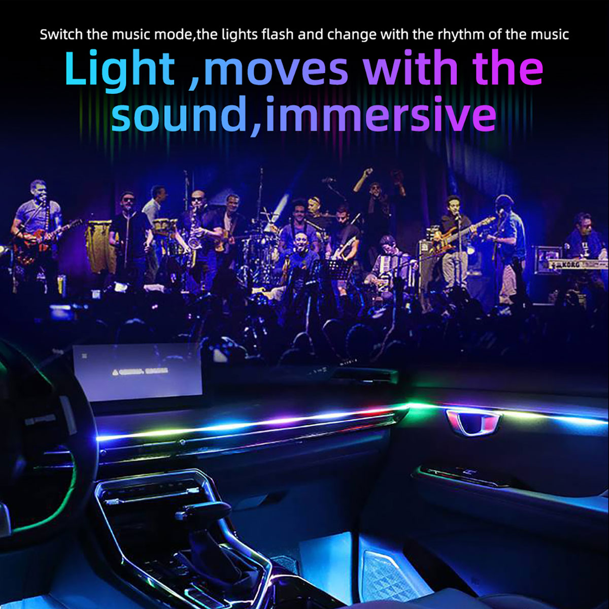 6/10 в 1, автомобильные светод – обзор и цена Led Ambient Interior Car Lights App Control