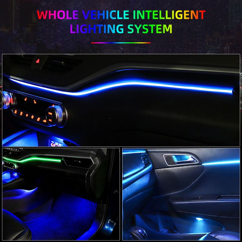 Светодиодная подсветка салона  – обзор и цена Led Ambient Interior Car Lights App Control