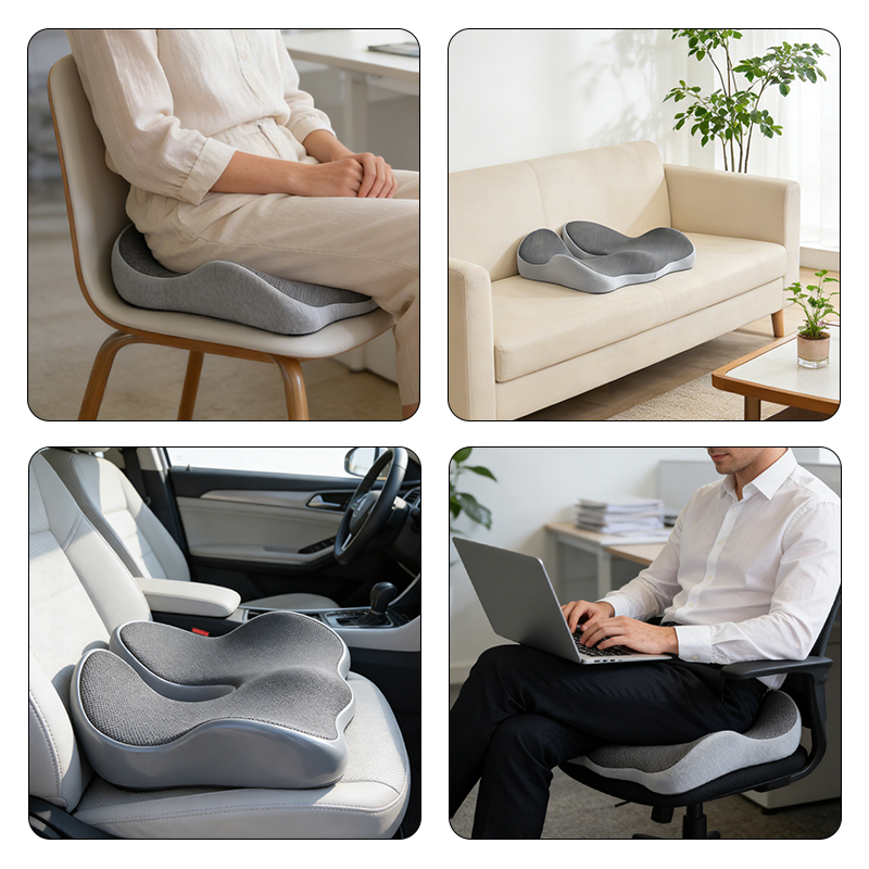 Портативная подушка для автомо – обзор и цена Memory Foam Car Neck Pillow Lumbar Support