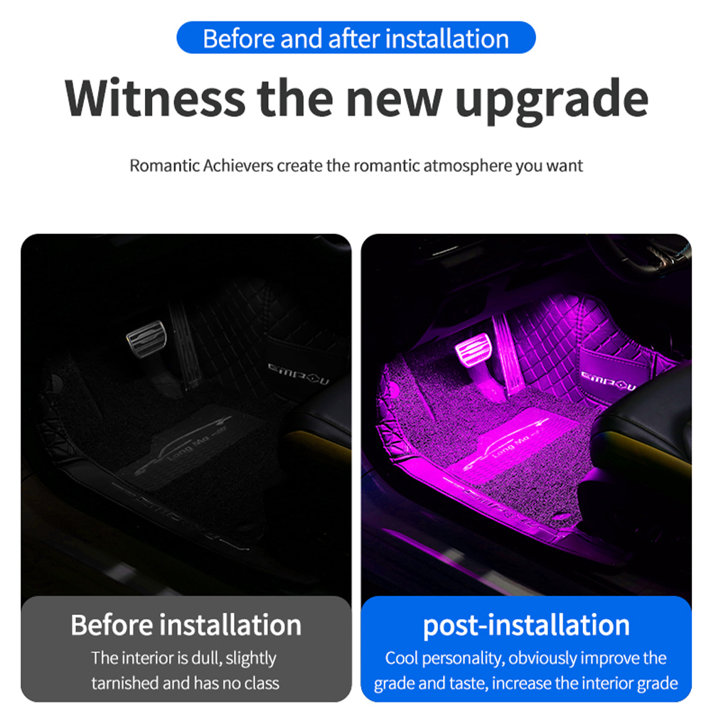 Декоративные светодиодные ламп – обзор и цена Led Ambient Interior Car Lights App Control