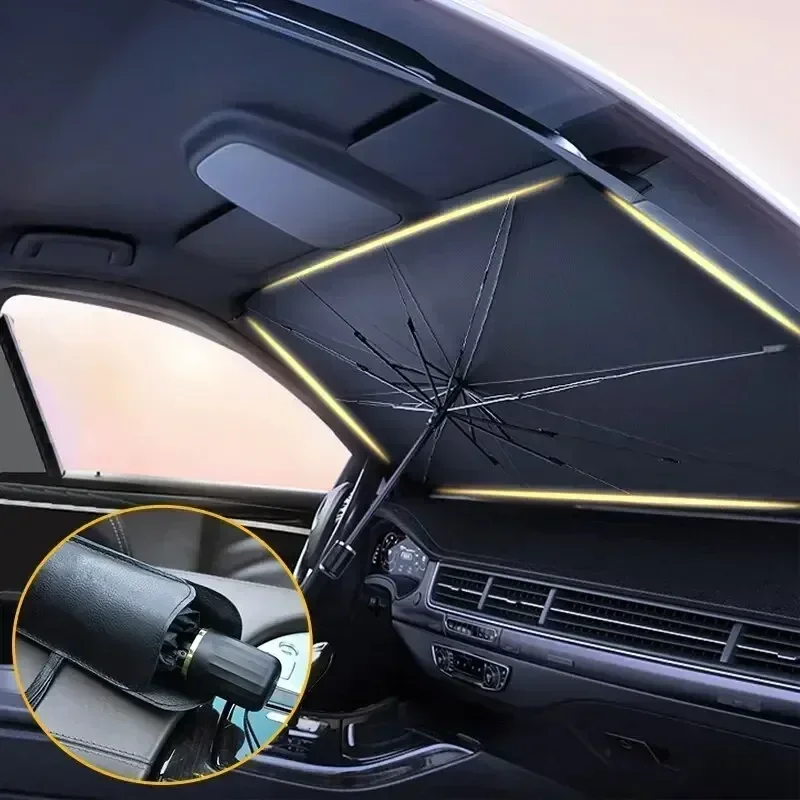 Солнцезащитный зонт-шторка для – обзор и цена Car Sunshade Windshield Umbrella Foldable