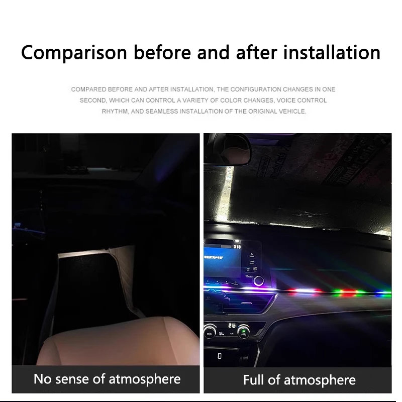 Красочный светодиодный интерье – обзор и цена Led Ambient Interior Car Lights App Control