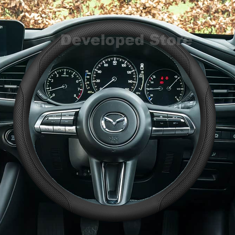 Кожаный чехол на руль для Mazd – обзор и цена Car Steering Wheel Cover Anti Slip Breathable