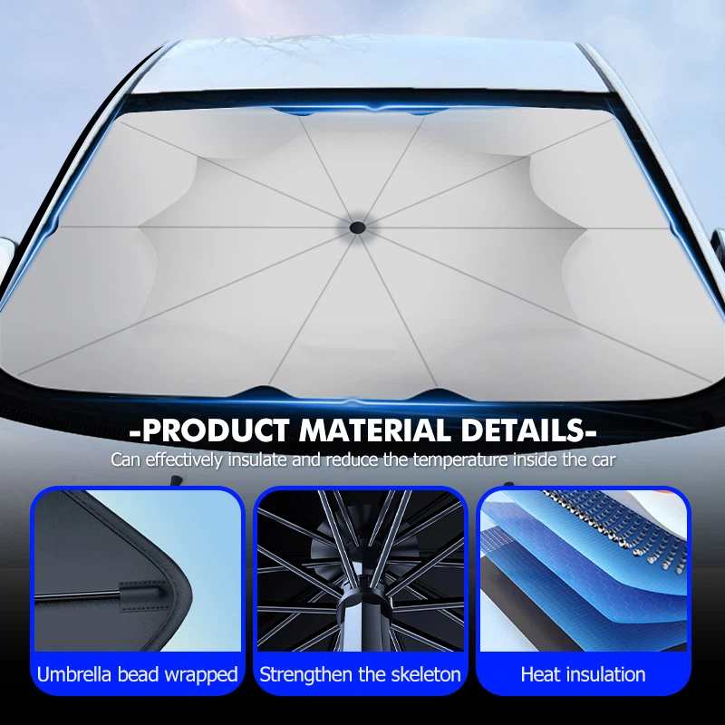 Солнцезащитный зонт для автомо – обзор и цена Car Sunshade Windshield Umbrella Foldable