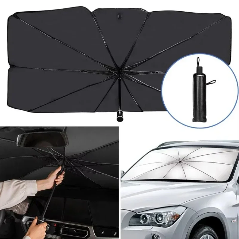 Солнцезащитный зонт для автомо – обзор и цена Car Sunshade Windshield Umbrella Foldable