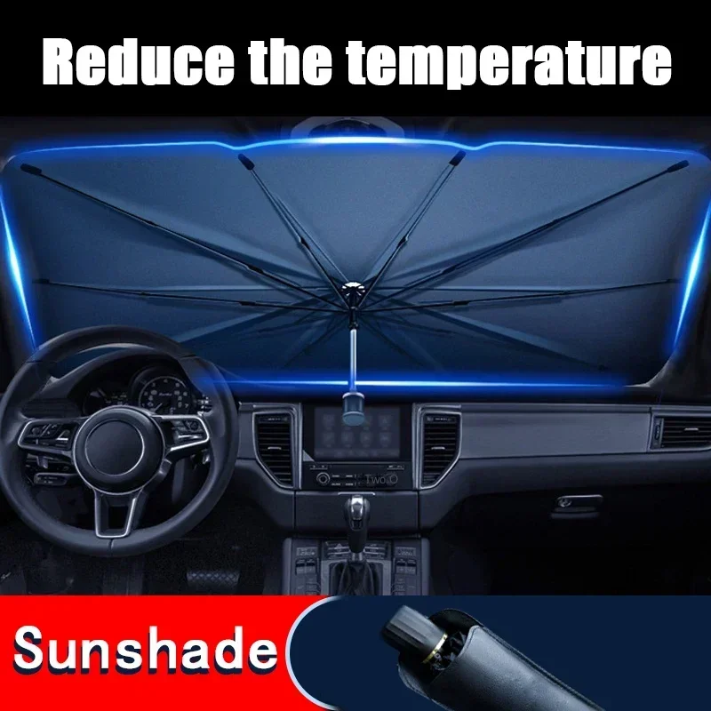 Складной солнцезащитный зонт д – обзор и цена Car Sunshade Windshield Umbrella Foldable